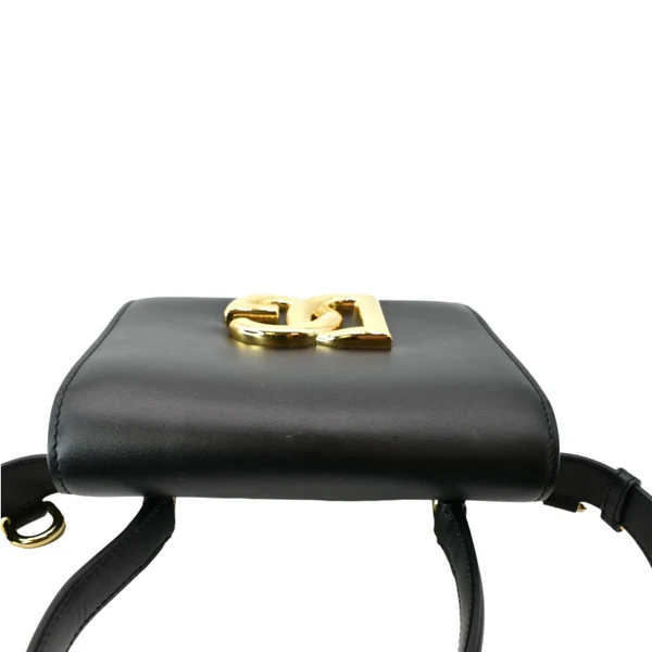 DOLCE & GABBANA Mini Leather Belt Bag Black