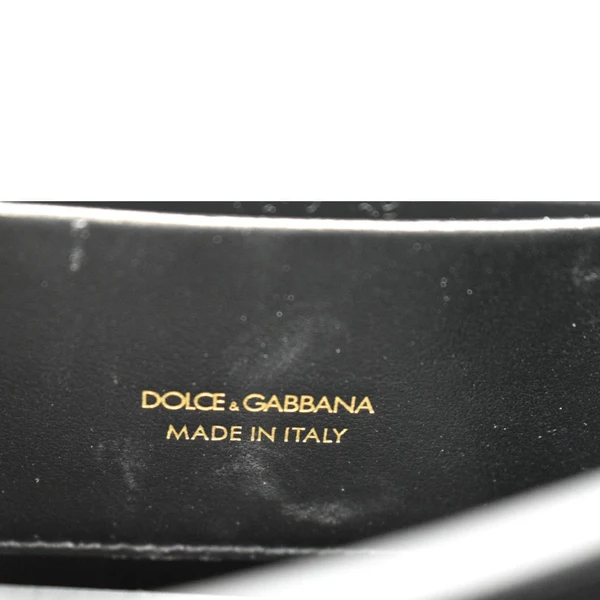 DOLCE & GABBANA Mini Leather Belt Bag Black