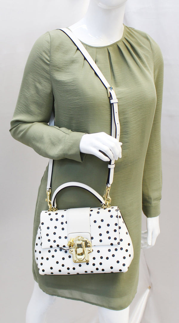 DOLCE & GABBANA Lucia Polka Dot Shoulder Crossbody Bag