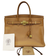 HERMES Birkin 35cm Alezan Epsom Leather Gold Hardware Bag