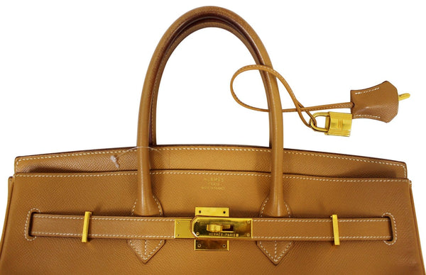 HERMES Birkin 35cm Alezan Epsom Leather Gold Hardware Bag