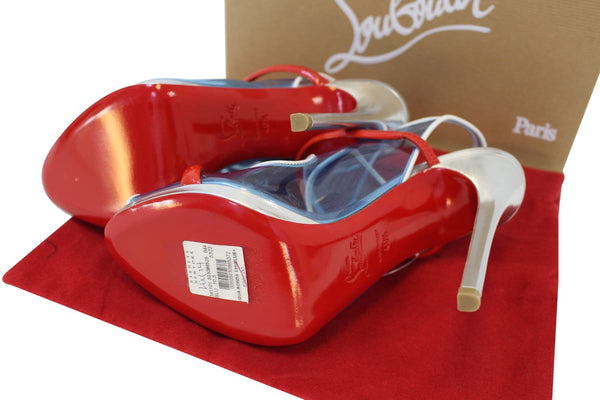 CHRISTIAN LOUBOUTIN Aqua Ronda Blue PVC Heel Size 10.5