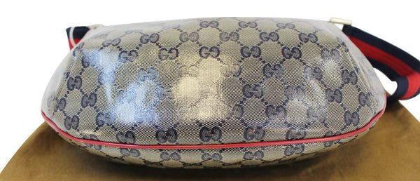 Gucci GG Canvas Messenger Bag Red Navy Blue on sale