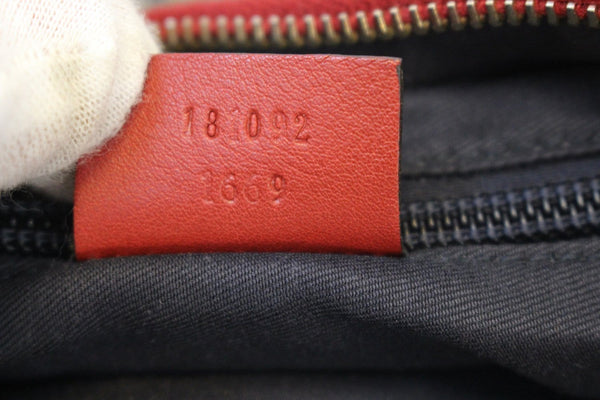 Gucci GG Canvas Messenger Bag Red Navy Blue - gucci tag