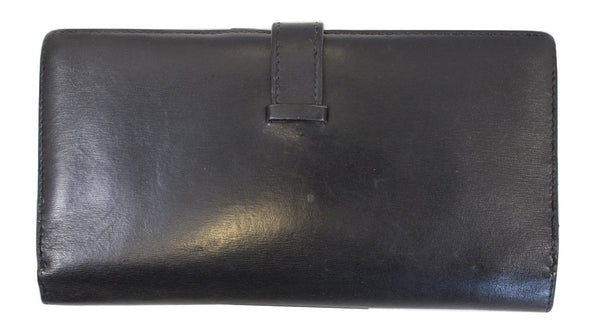 HERMES Bearn Epsom Leather Black Long Bifold Wallet
